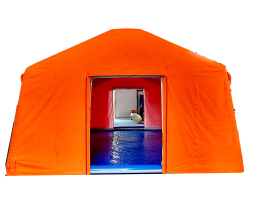 Easy to carry and transport, no need to set up an inflatable tent. Customizable.
