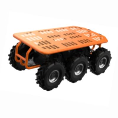 Chassis robot a ruote differenziale 6X6 personalizzabile