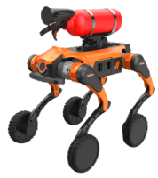 Il cane robot quadrupedico a gas inerte antincendio può adattarsi rapidamente a situazioni di ricognizione, ispezione, sicurezza ed emergenza